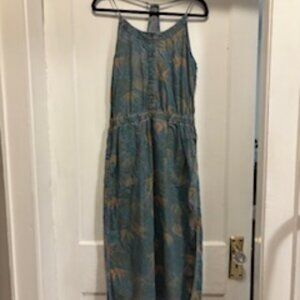 Prana Women's Denim Birds of Paradise Dress Size Medium